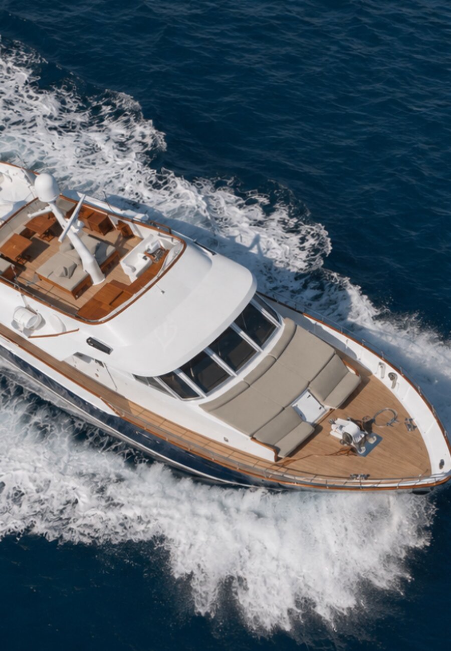 Aerial view of DUNE's foredeck